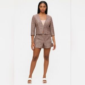 DKNY 2-Piece Pink Crop Jacket & Shorts Suit, Size 2